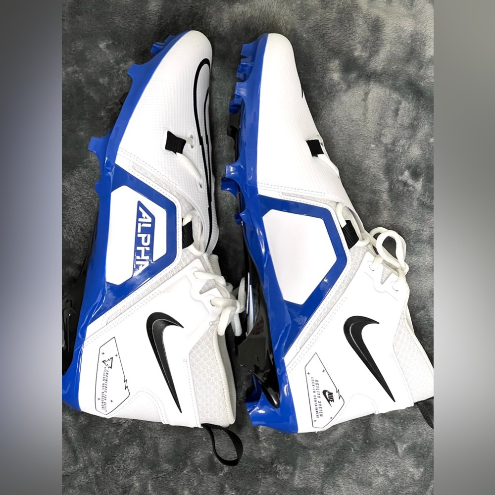 Nike Alpha Menace Pro 3 Football Men's Cleats White/Blue Size 13 NWOT CT6649-101 - Picture 11 of 15